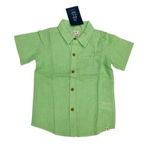 NWT Me & Henry London 12/18M Lime Seersucker Shirt